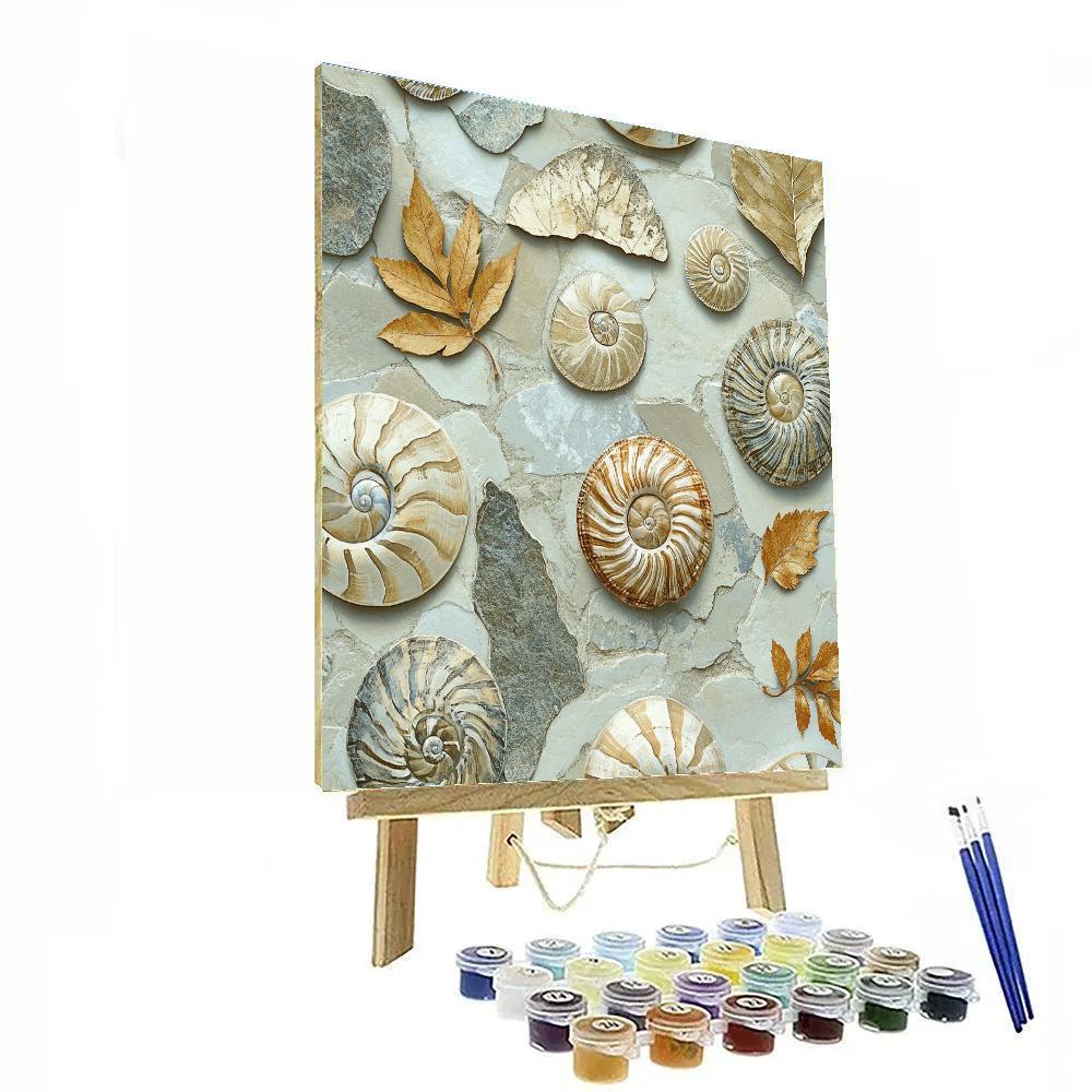 Leonardo Da Vinci Inspired Fossil Garden paint by color