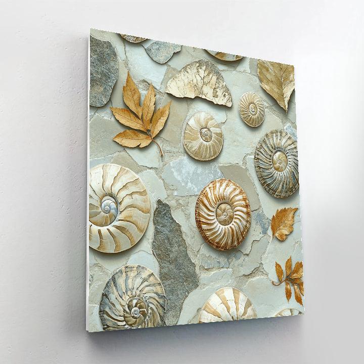 Leonardo Da Vinci Inspired Fossil Garden paint by color
