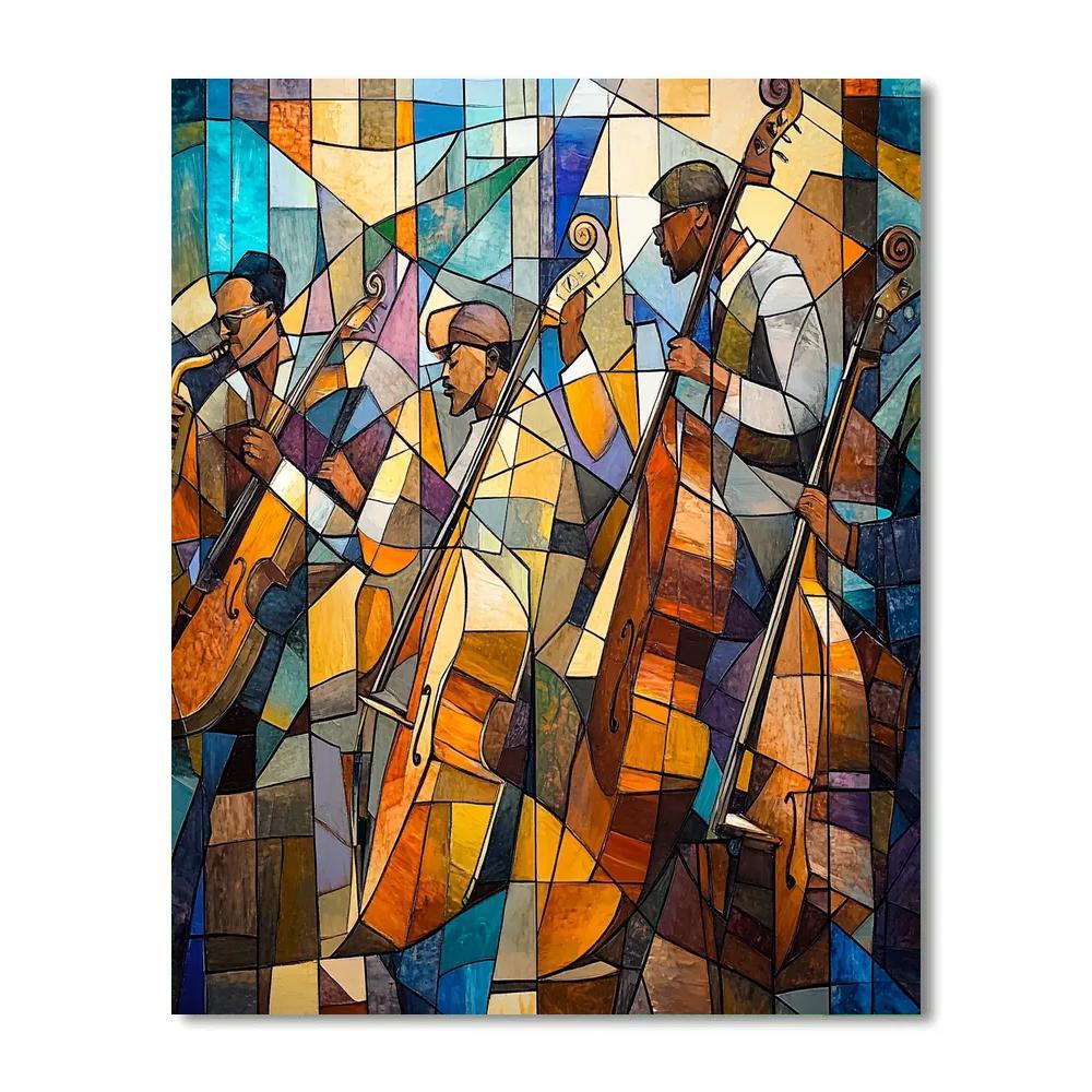 Picasso Inspired Abstract Musicians paint by numbers