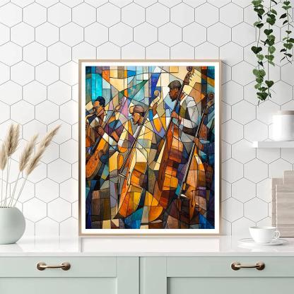 Picasso Inspired Abstract Musicians paint by numbers