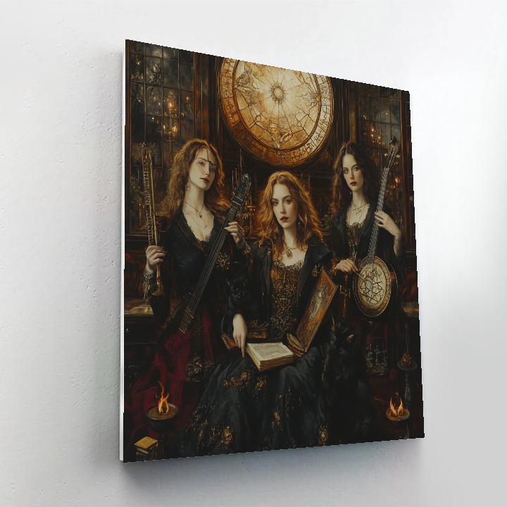 Coven Portrait Haunted DIY paint by numbers