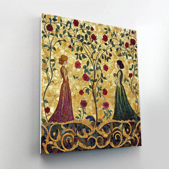 Klimt Inspired Golden Garden Numbered painting kits