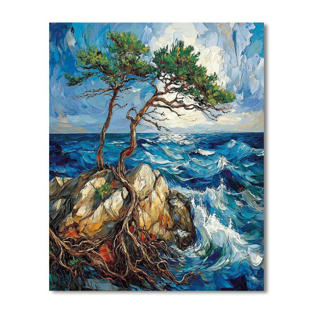 Arthur Lismer Inspired Windswept Pines On Georgian Bay Paint by numbers art