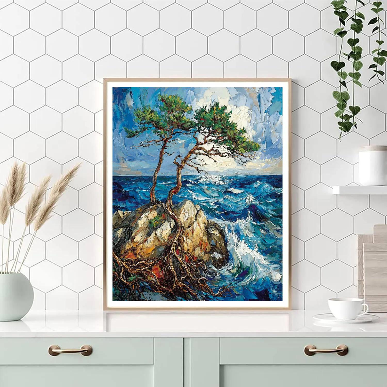Arthur Lismer Inspired Windswept Pines On Georgian Bay Paint by numbers art