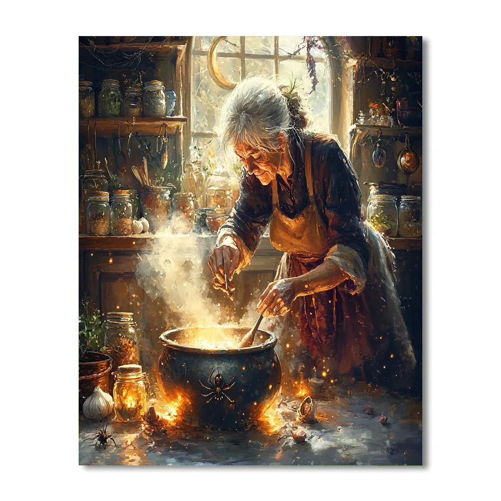 Witchs Kitchen Halloween Brew paint by color