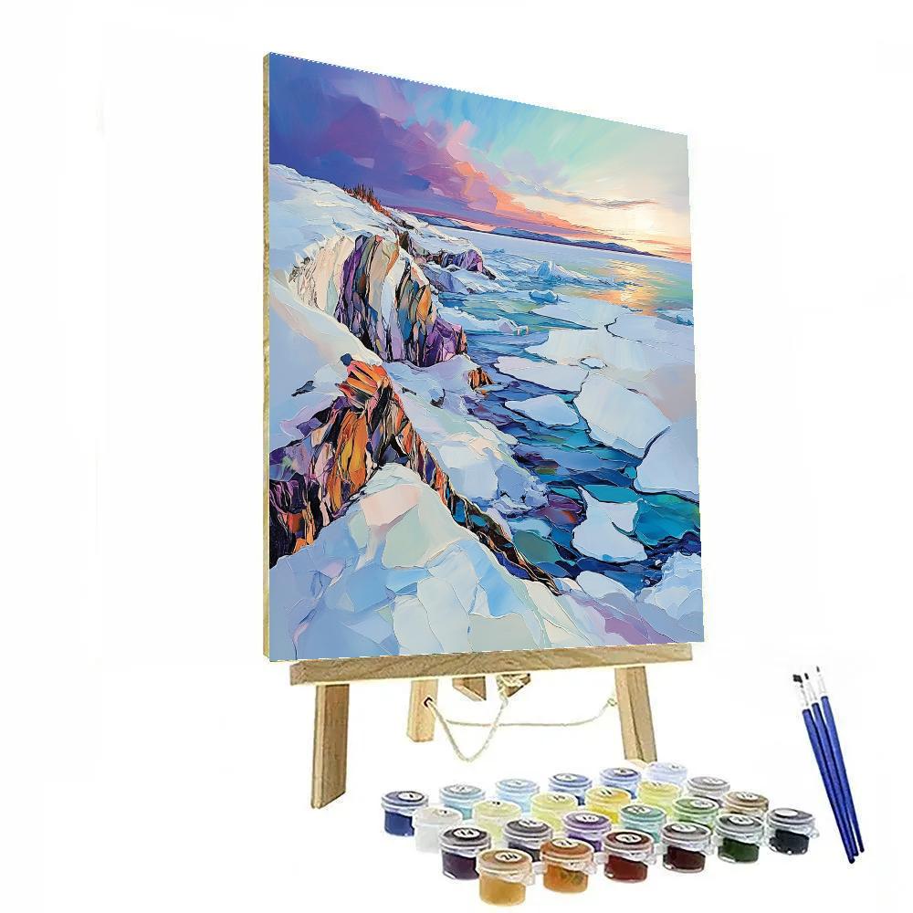 A.Y. Jackson Inspired Arctic Ice Cathedral painting number kit