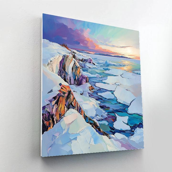 A.Y. Jackson Inspired Arctic Ice Cathedral painting number kit
