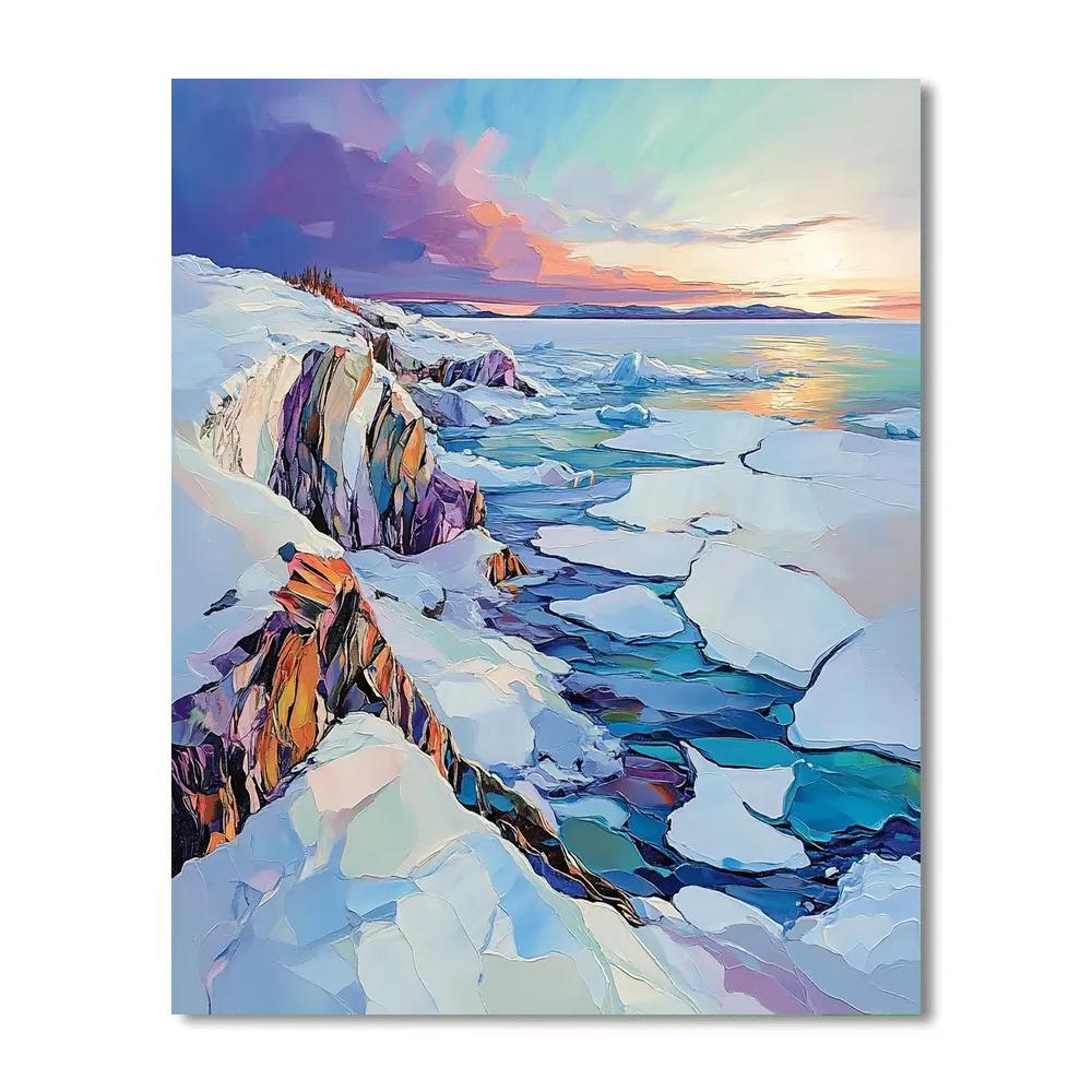 A.Y. Jackson Inspired Arctic Ice Cathedral painting number kit