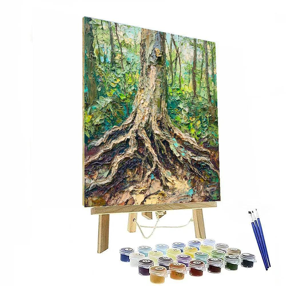 Arthur Lismer Inspired Tangled Roots And Forest Undergrowth Painting by numbers kit