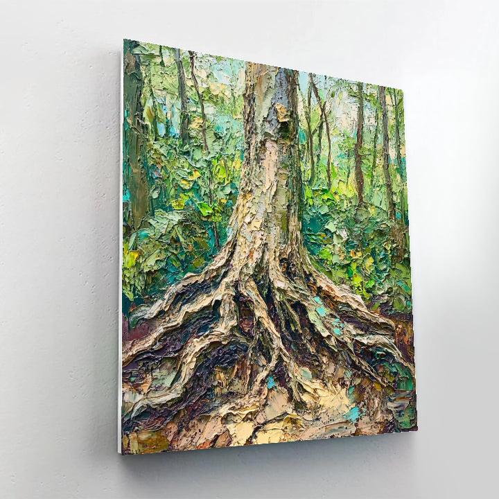 Arthur Lismer Inspired Tangled Roots And Forest Undergrowth Painting by numbers kit