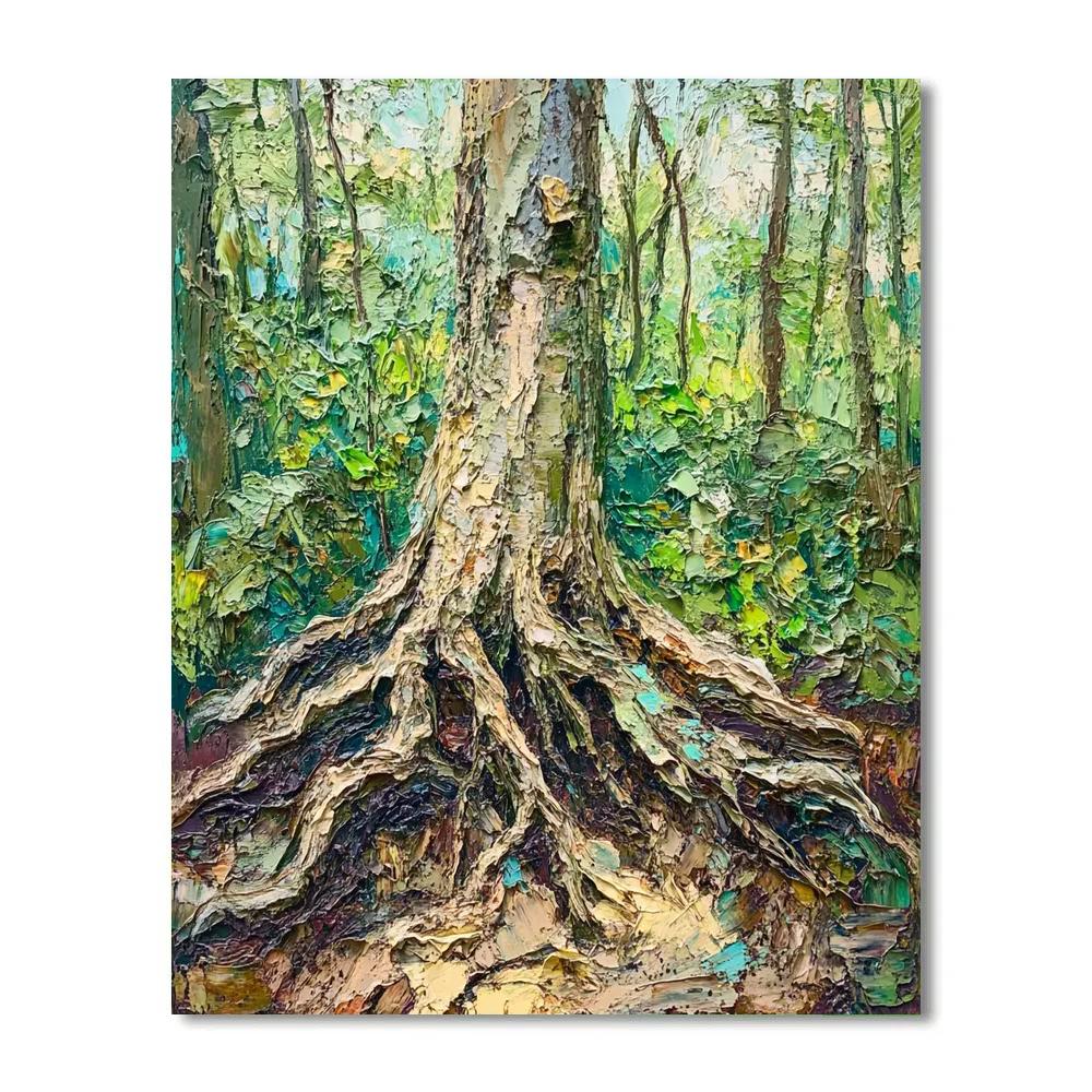 Arthur Lismer Inspired Tangled Roots And Forest Undergrowth Painting by numbers kit