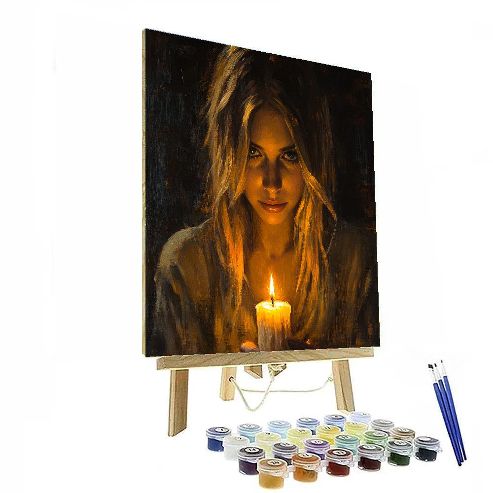 Rembrandt Inspired Candlelit Portrait Number painting