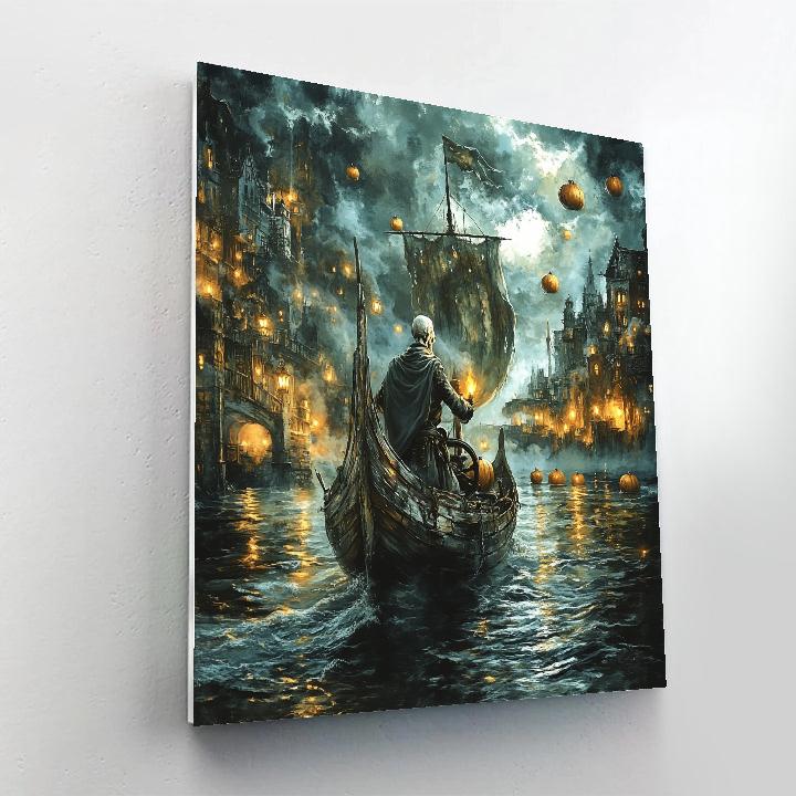 Ghost Ship Parade Spooky painting number kit