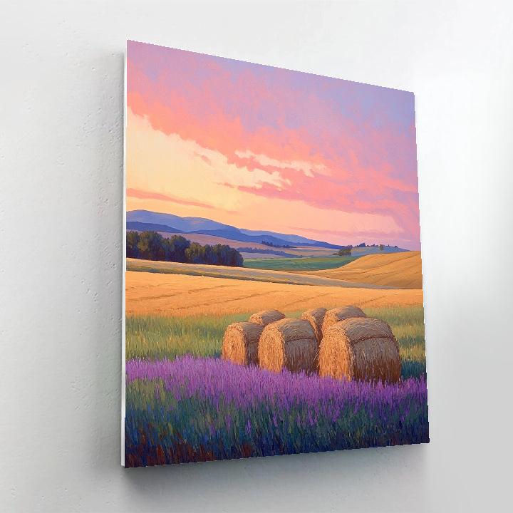 Claude Monet Inspired Haystacks At Twilight Harvest Painting by numbers kit