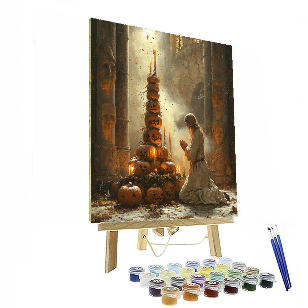 Cathedral Of Candles Halloween paint by numbers