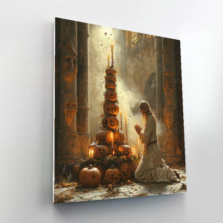 Cathedral Of Candles Halloween paint by numbers
