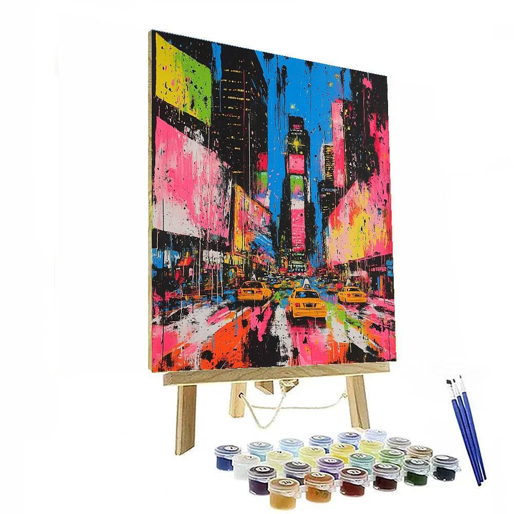 Pollock Inspired Urban Energy paint by number