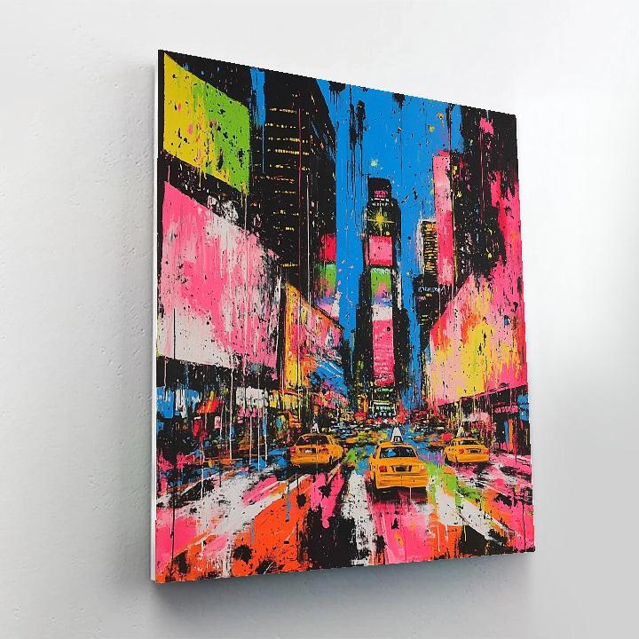 Pollock Inspired Urban Energy paint by number