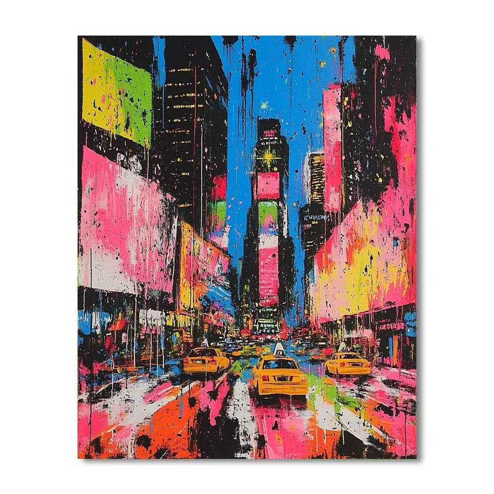 Pollock Inspired Urban Energy paint by number