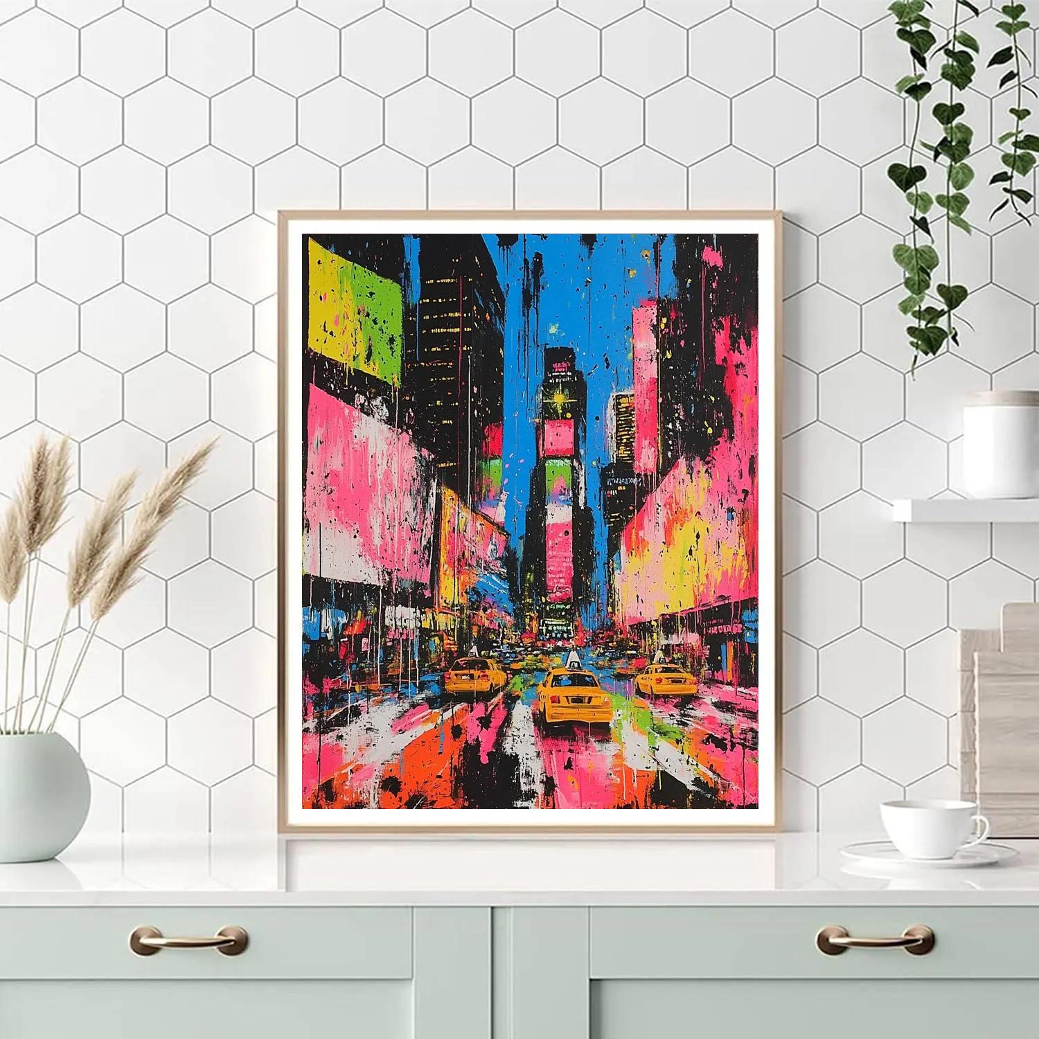 Pollock Inspired Urban Energy paint by number