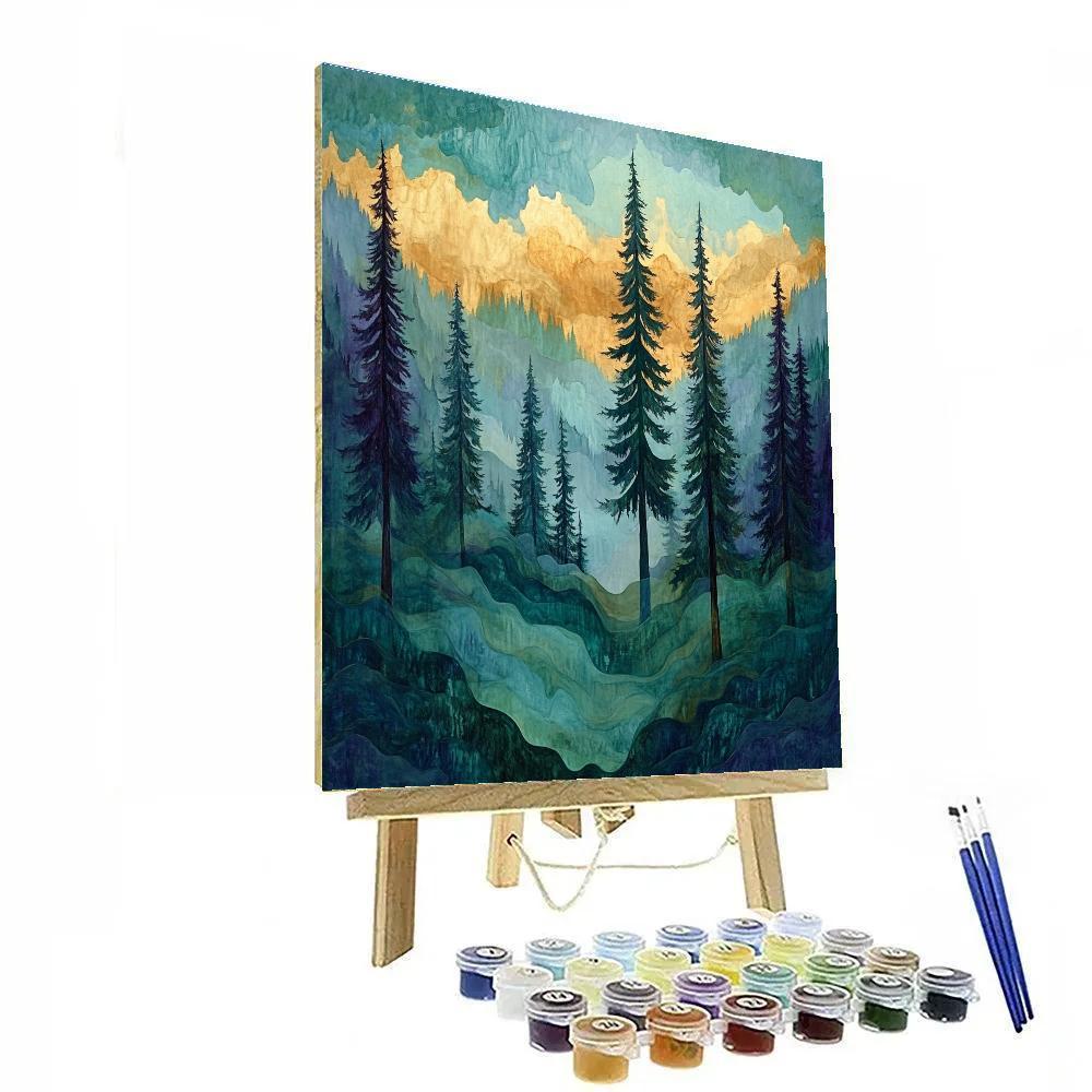 Emily Carr Inspired Cathedral Grove Painting by numbers kit