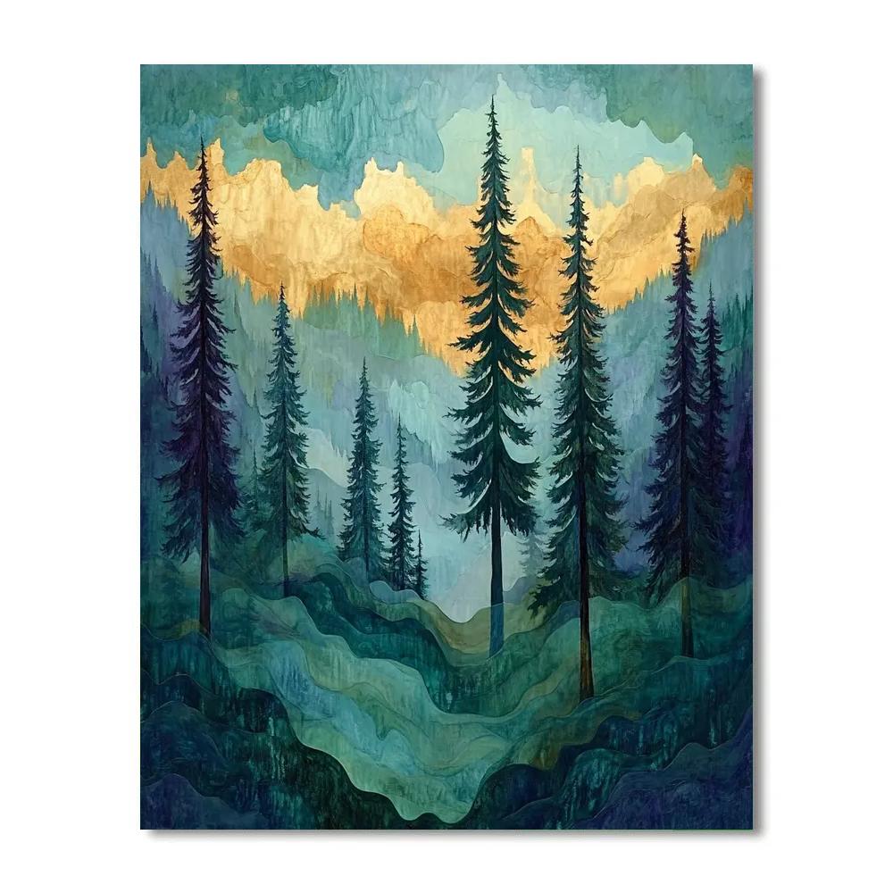 Emily Carr Inspired Cathedral Grove Painting by numbers kit