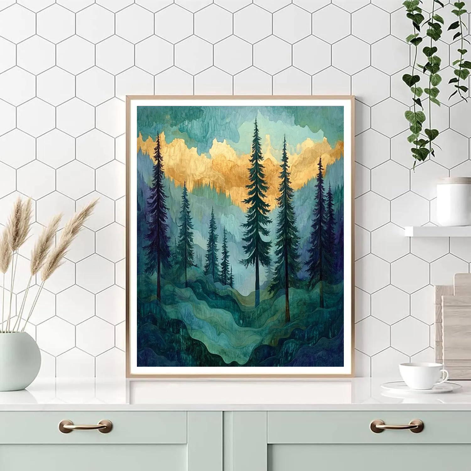 Emily Carr Inspired Cathedral Grove Painting by numbers kit