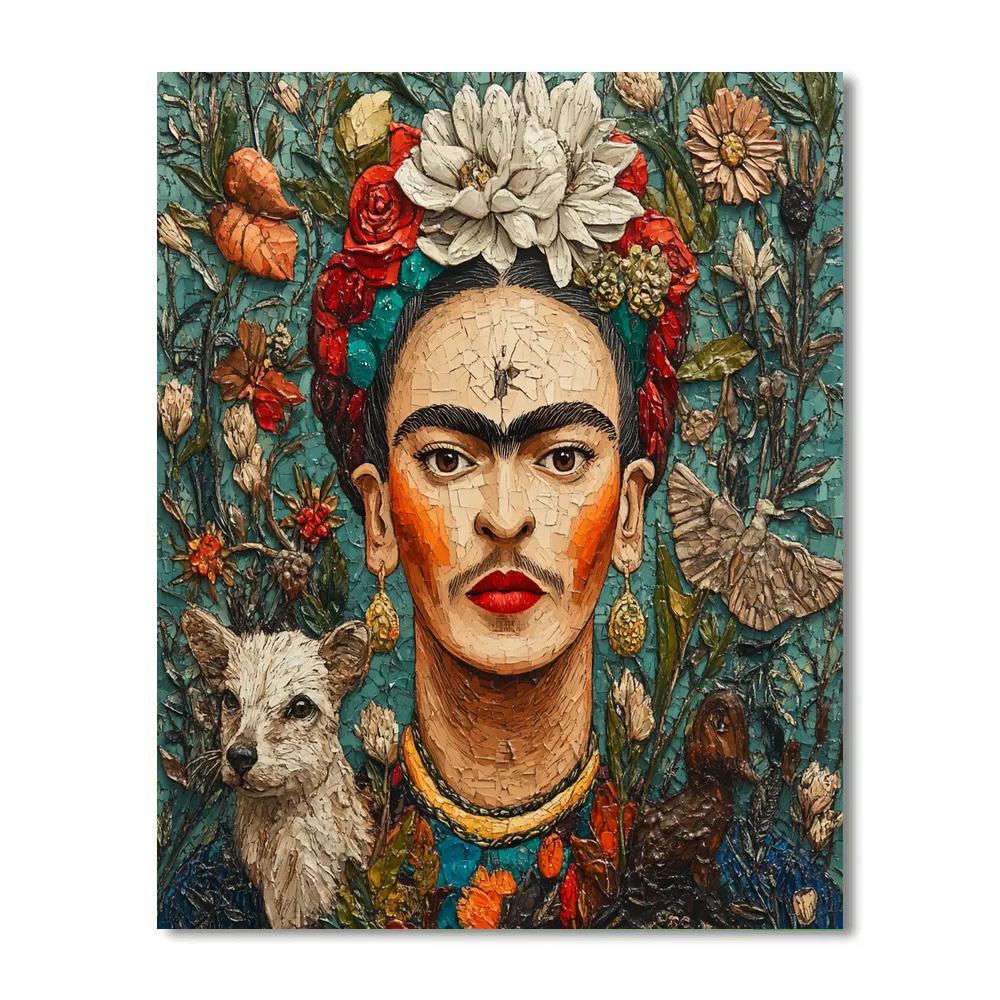 Kahlo Inspired Self Reflection Painting by numbers kit