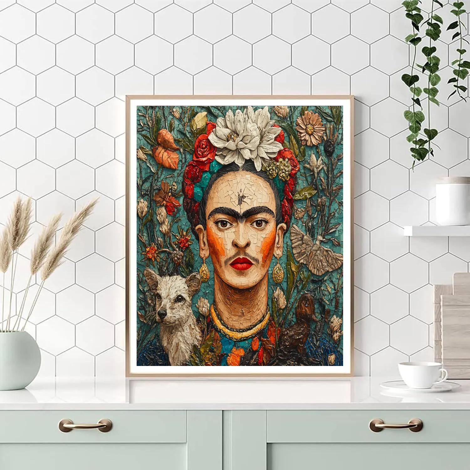 Kahlo Inspired Self Reflection Painting by numbers kit