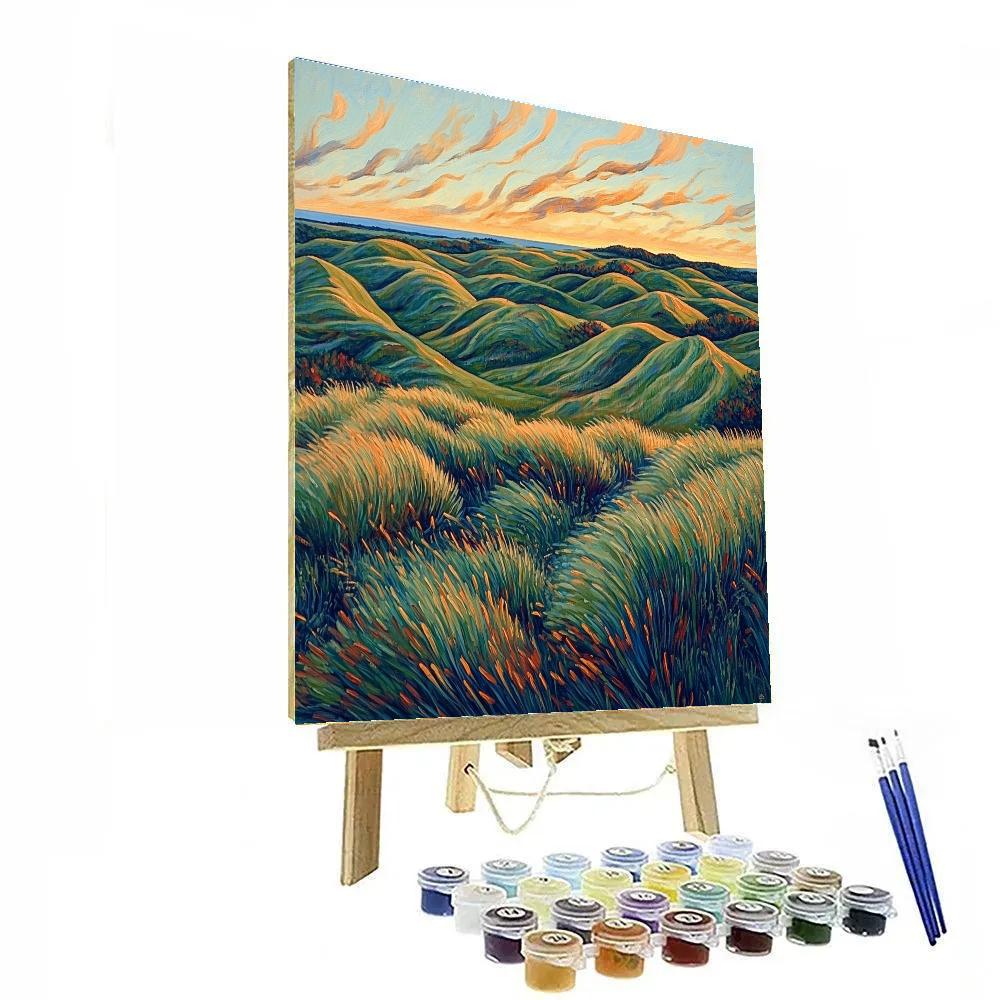 Edvard Munch Inspired Trembling Heathscape Paint by numbers kits