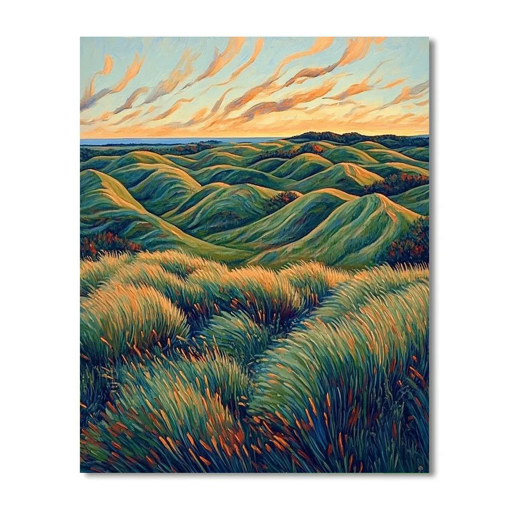 Edvard Munch Inspired Trembling Heathscape Paint by numbers kits