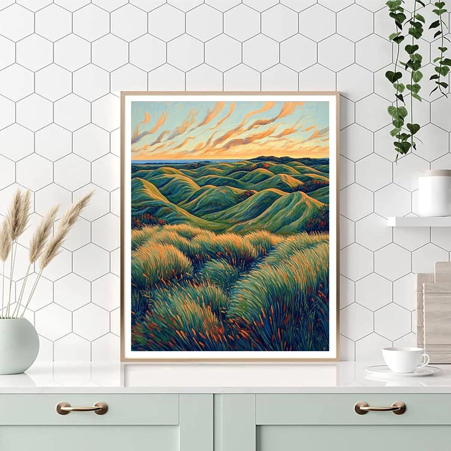 Edvard Munch Inspired Trembling Heathscape Paint by numbers kits