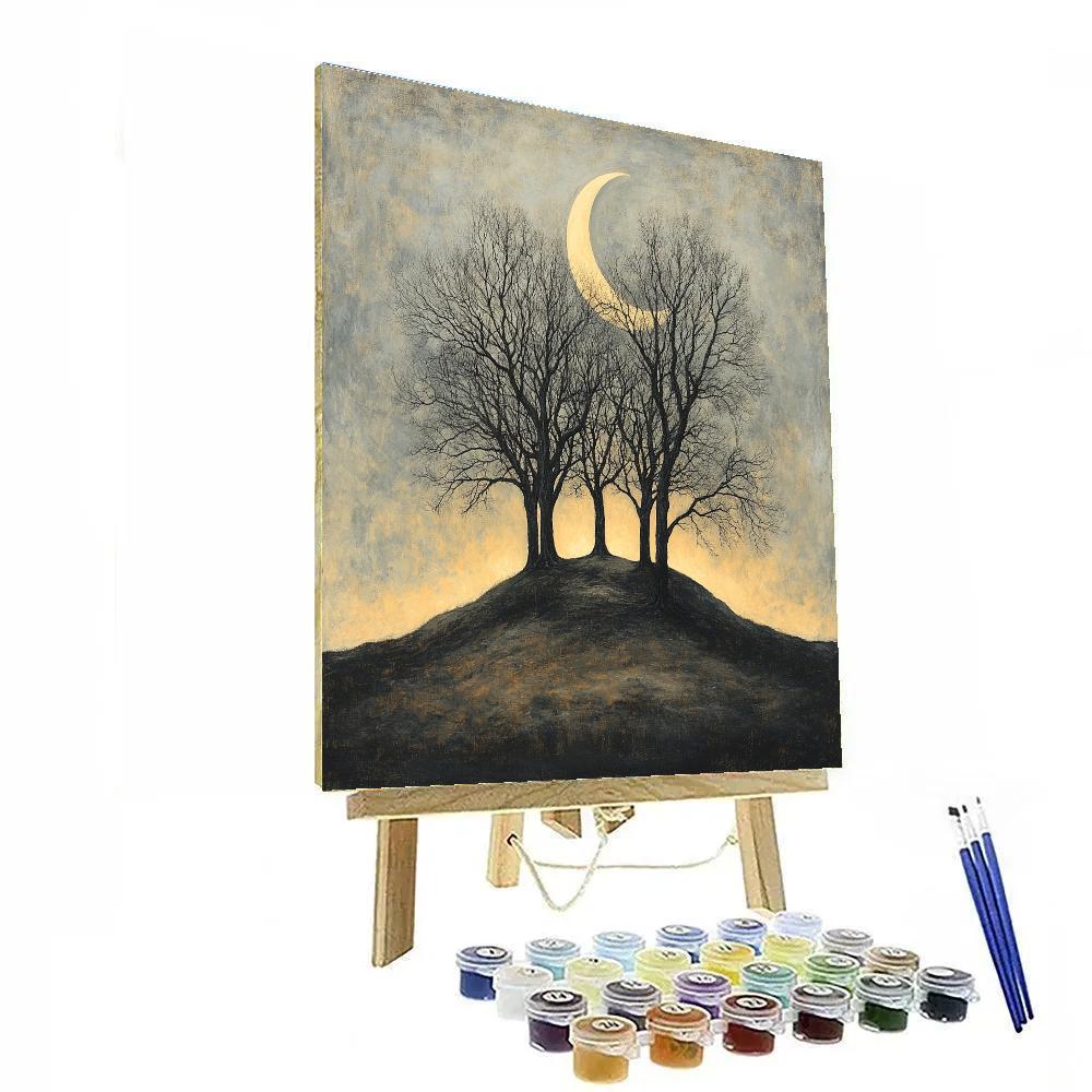 Francisco Goya Inspired Moonlit Grove In Shadow Paint by numbers art