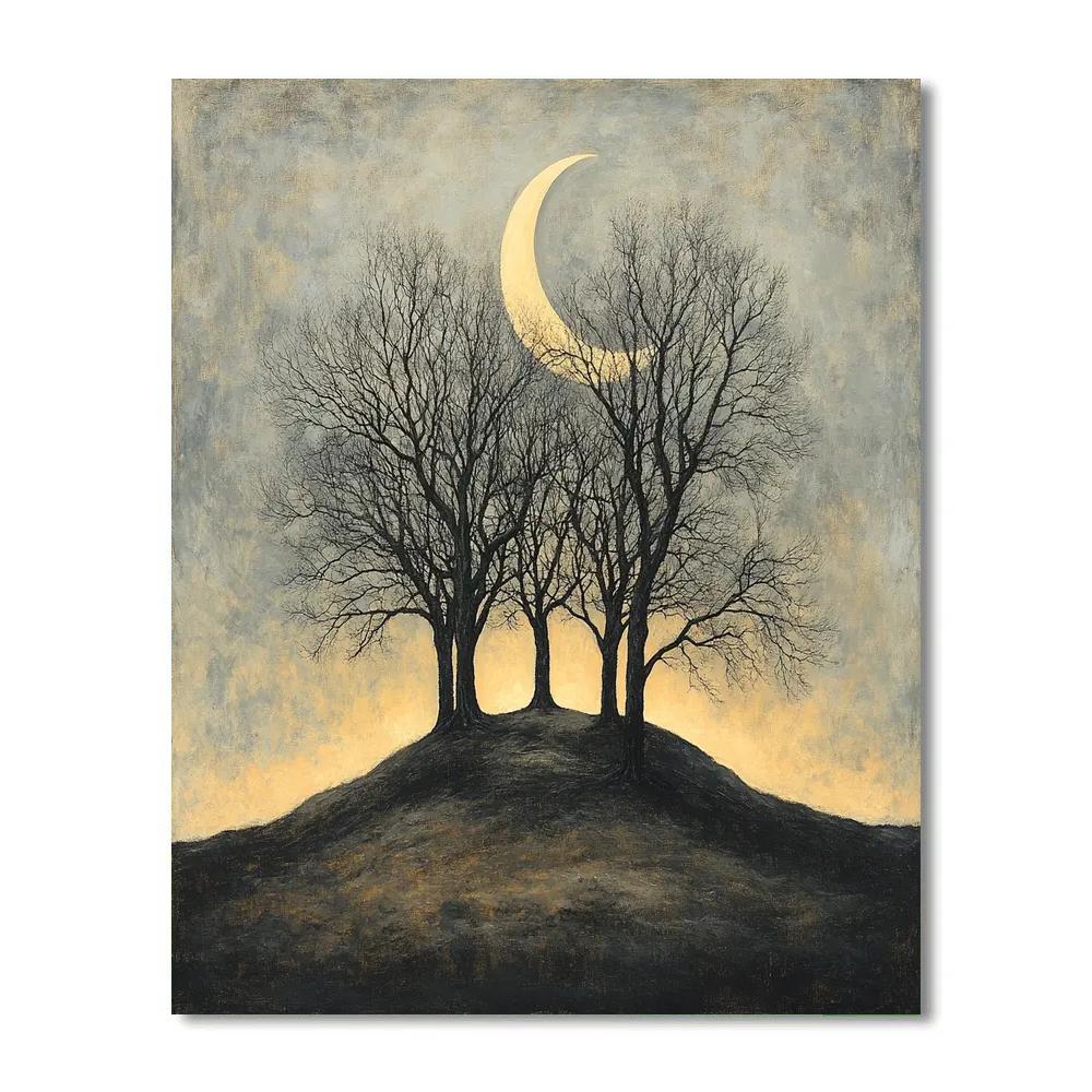 Francisco Goya Inspired Moonlit Grove In Shadow Paint by numbers art