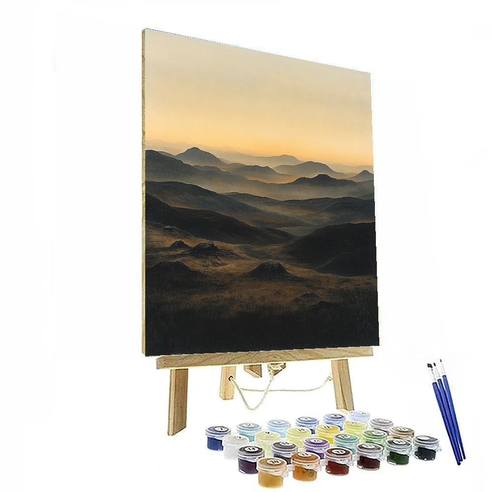 Francisco Goya Inspired Ashen Hillside Under Dark Sky DIY paint by numbers