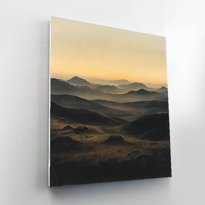 Francisco Goya Inspired Ashen Hillside Under Dark Sky DIY paint by numbers