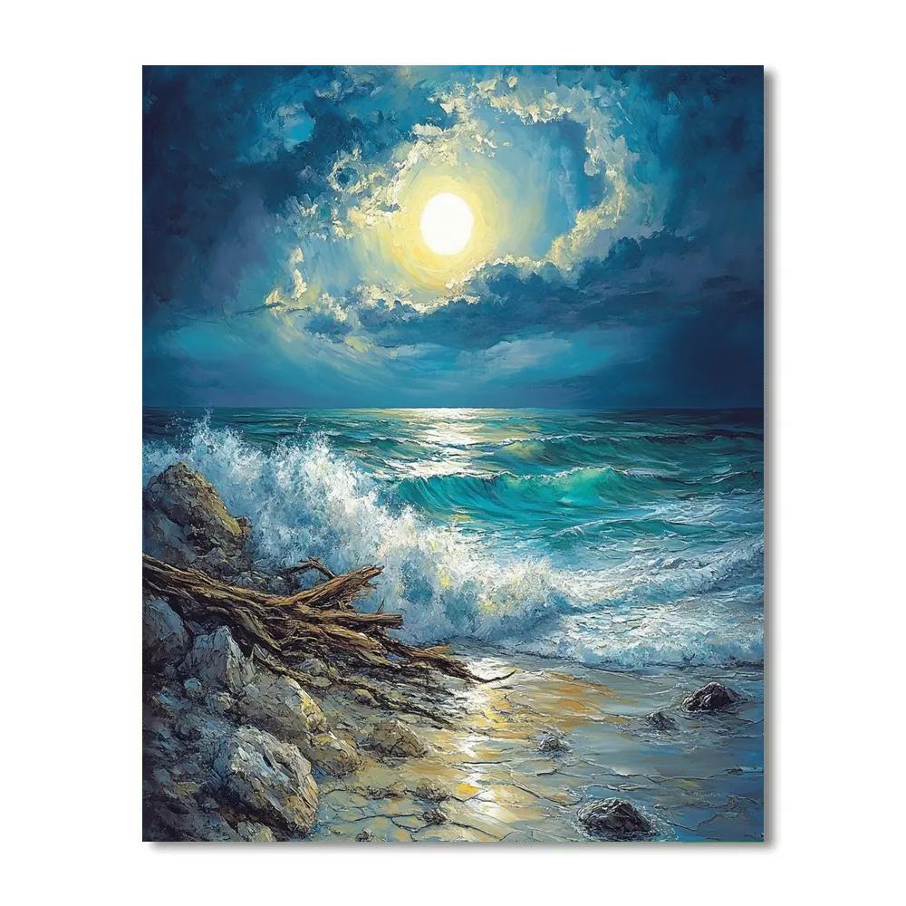 Emily Carr Inspired Churning Pacific Coast painting number kit