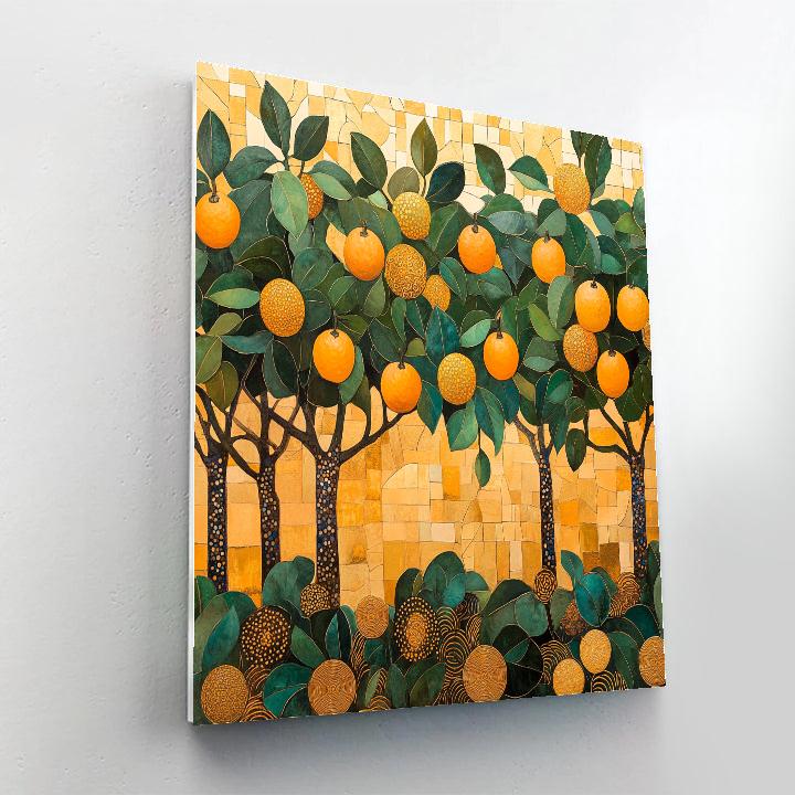 Gustav Klimt Inspired Golden Orchard Paint by numbers art
