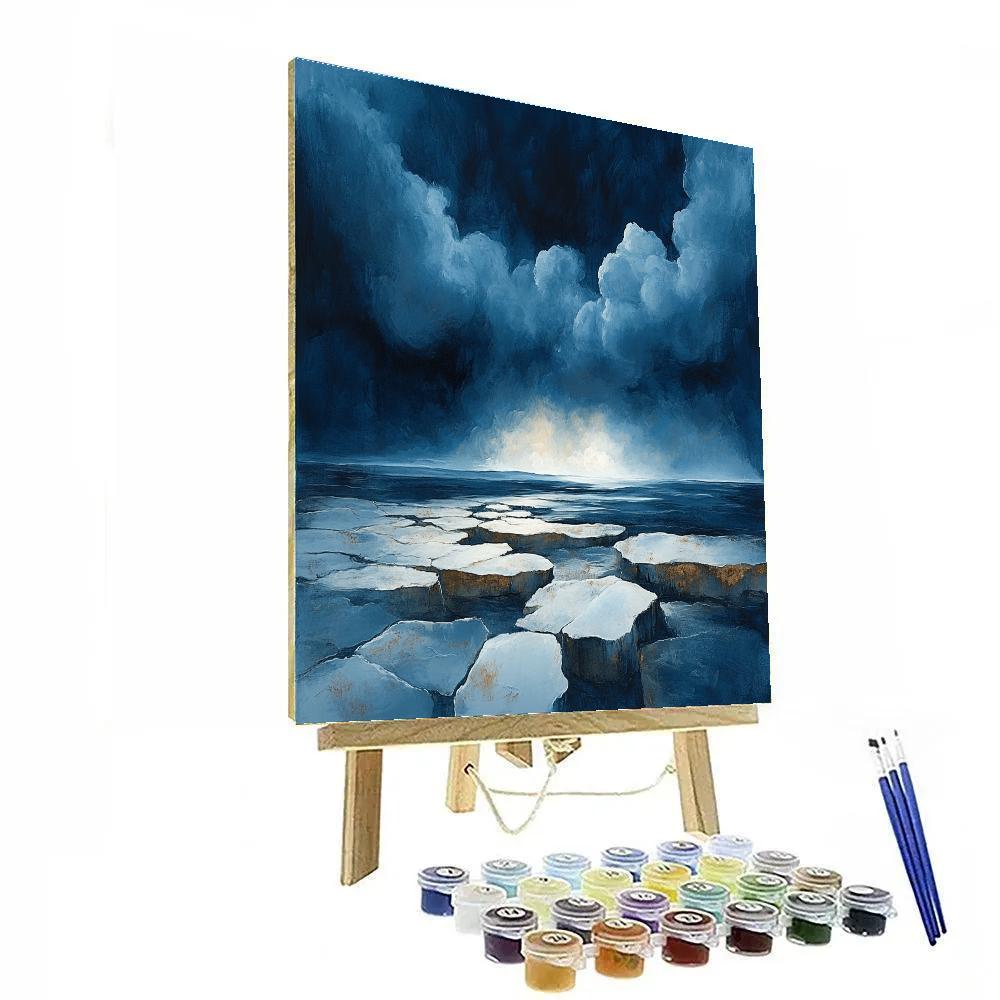 Francisco Goya Inspired Twilight Landscape With Ominous Clouds paint by numbers