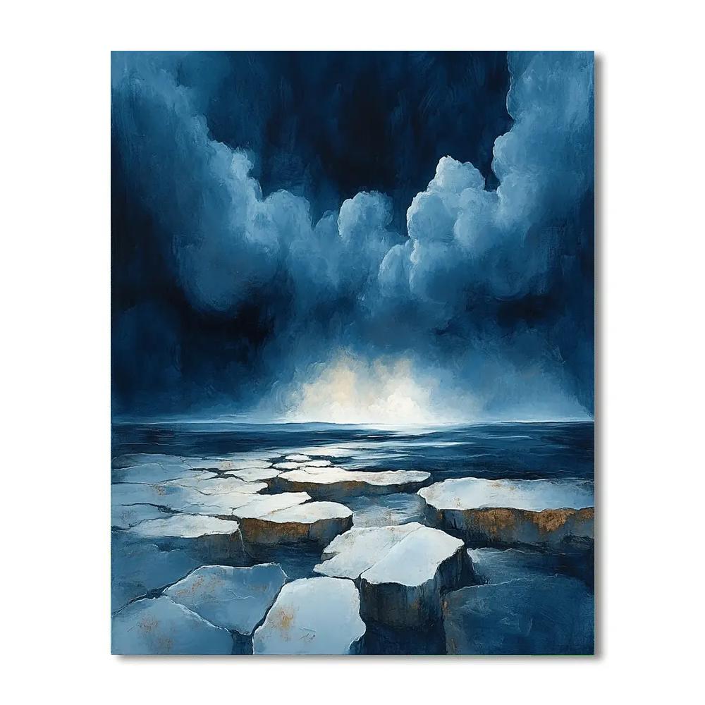 Francisco Goya Inspired Twilight Landscape With Ominous Clouds paint by numbers