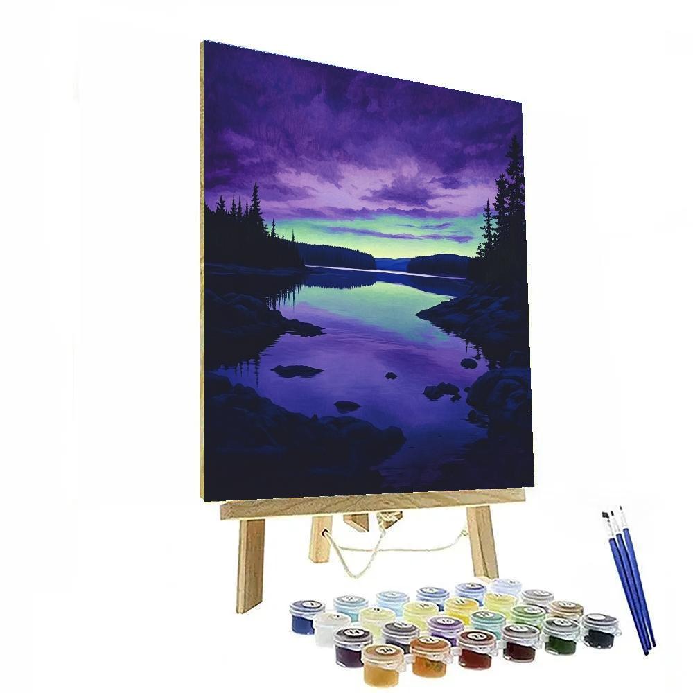 Frederick Varley Inspired Twilight Over Northern Lake Numbered painting kits