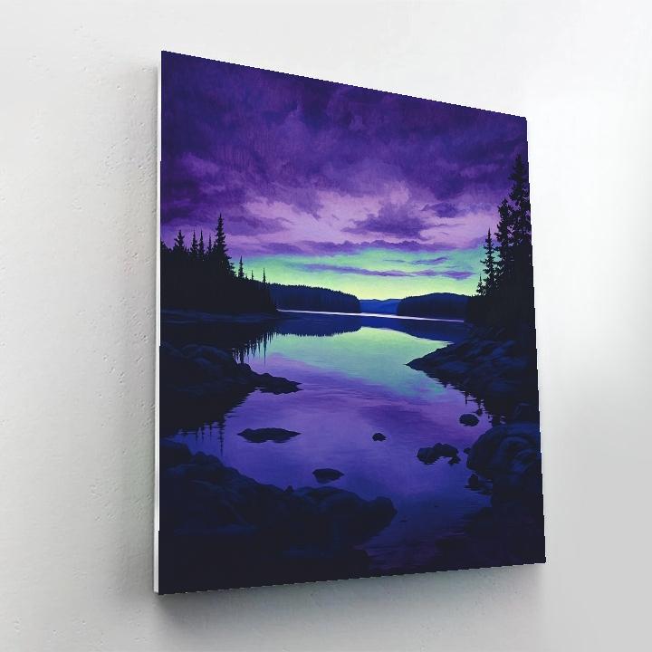 Frederick Varley Inspired Twilight Over Northern Lake Numbered painting kits
