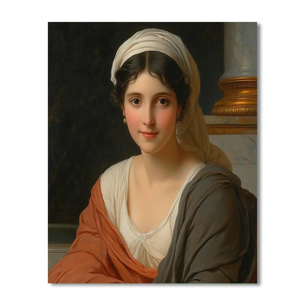Ingres Inspired Classical Portrait paint by color