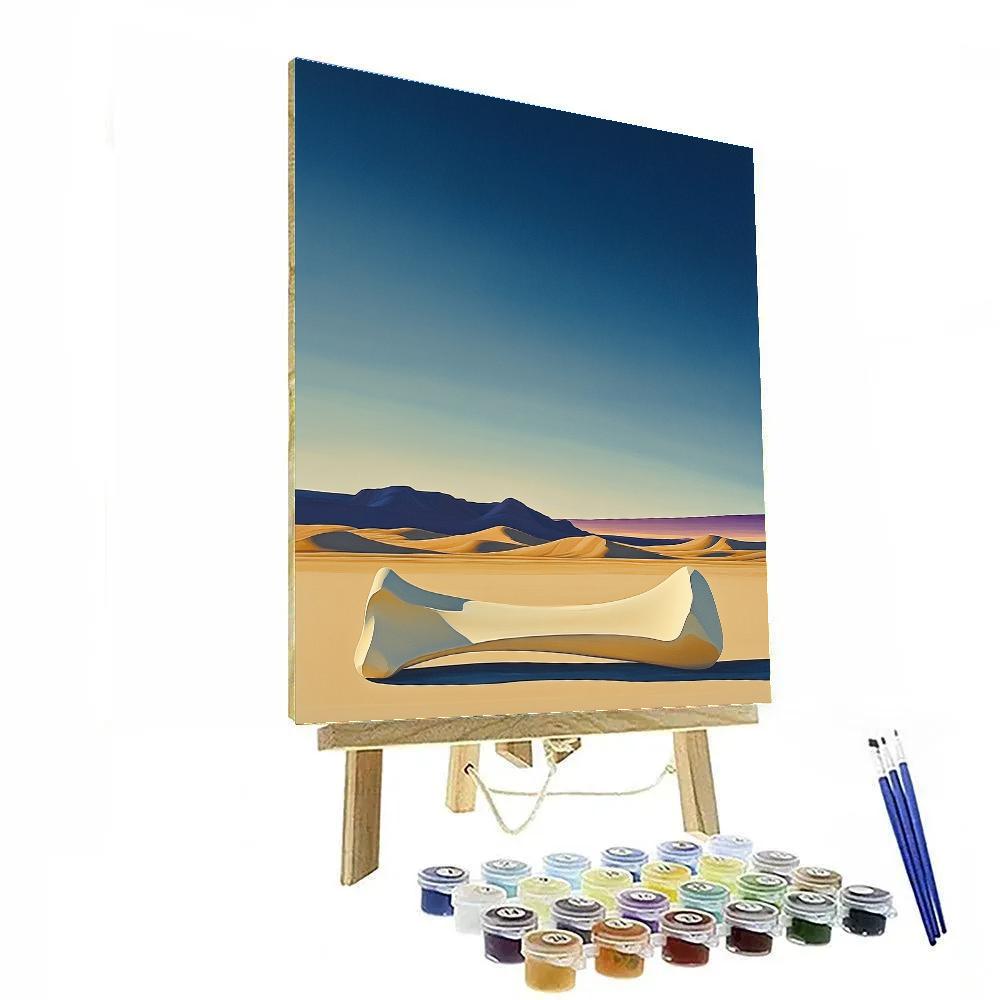 Georgia O’Keeffe Inspired Radiant Desert Bone Against Sky DIY paint by numbers