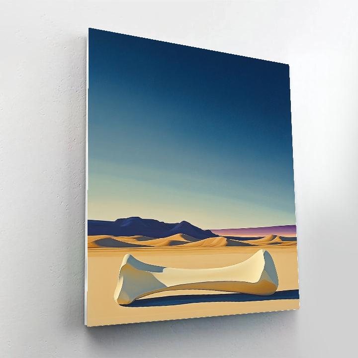 Georgia O’Keeffe Inspired Radiant Desert Bone Against Sky DIY paint by numbers