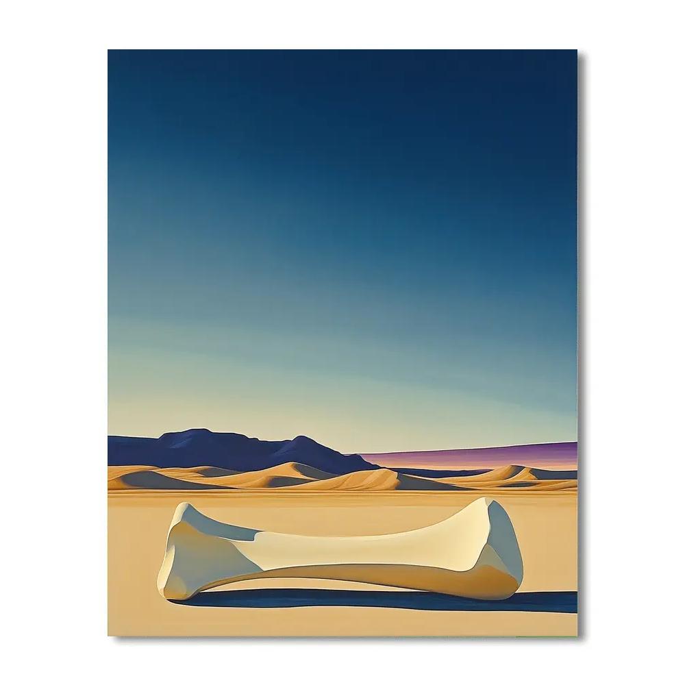 Georgia O’Keeffe Inspired Radiant Desert Bone Against Sky DIY paint by numbers