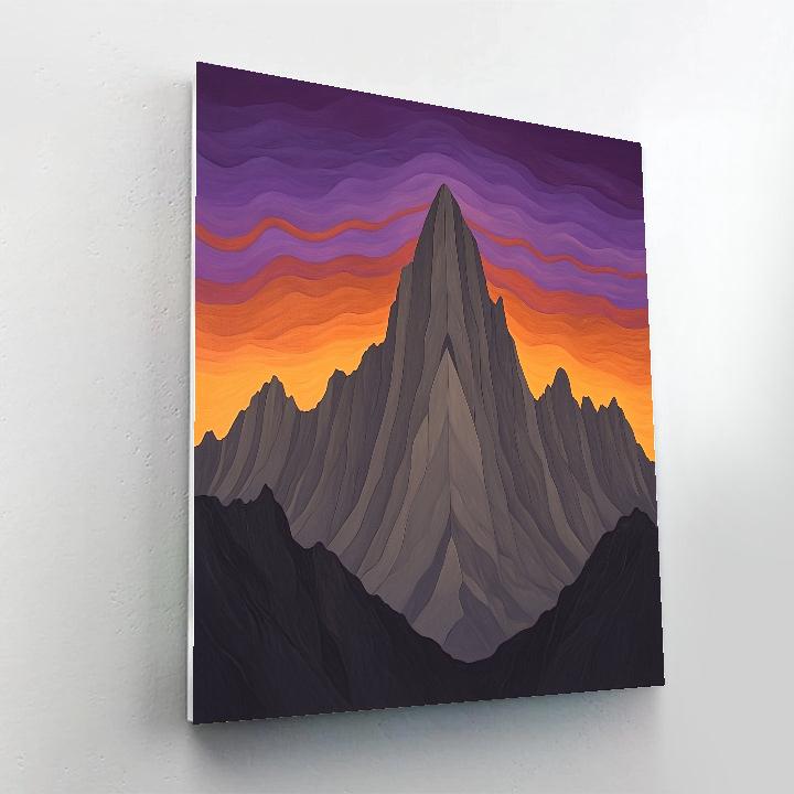 Frederick Varley Inspired Brooding Mountain Under Violet Sky DIY paint by numbers