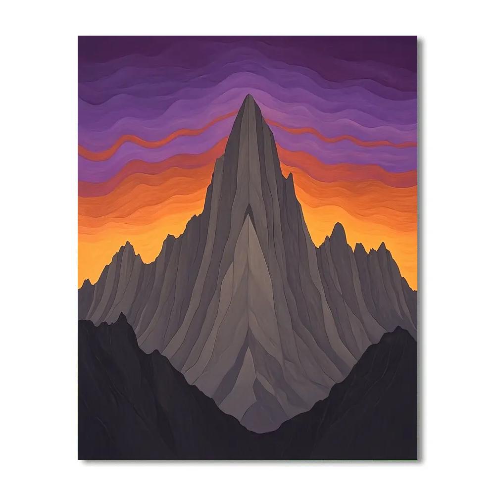 Frederick Varley Inspired Brooding Mountain Under Violet Sky DIY paint by numbers