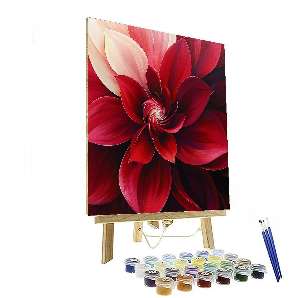 Georgia O’Keeffe Inspired Red Petal Close Up Painting by numbers kit