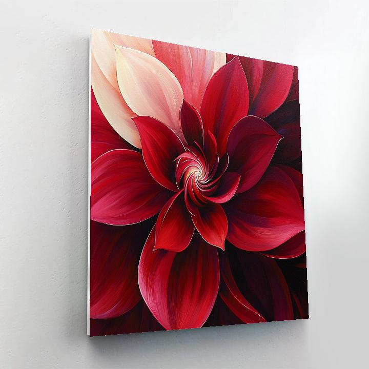 Georgia O’Keeffe Inspired Red Petal Close Up Painting by numbers kit